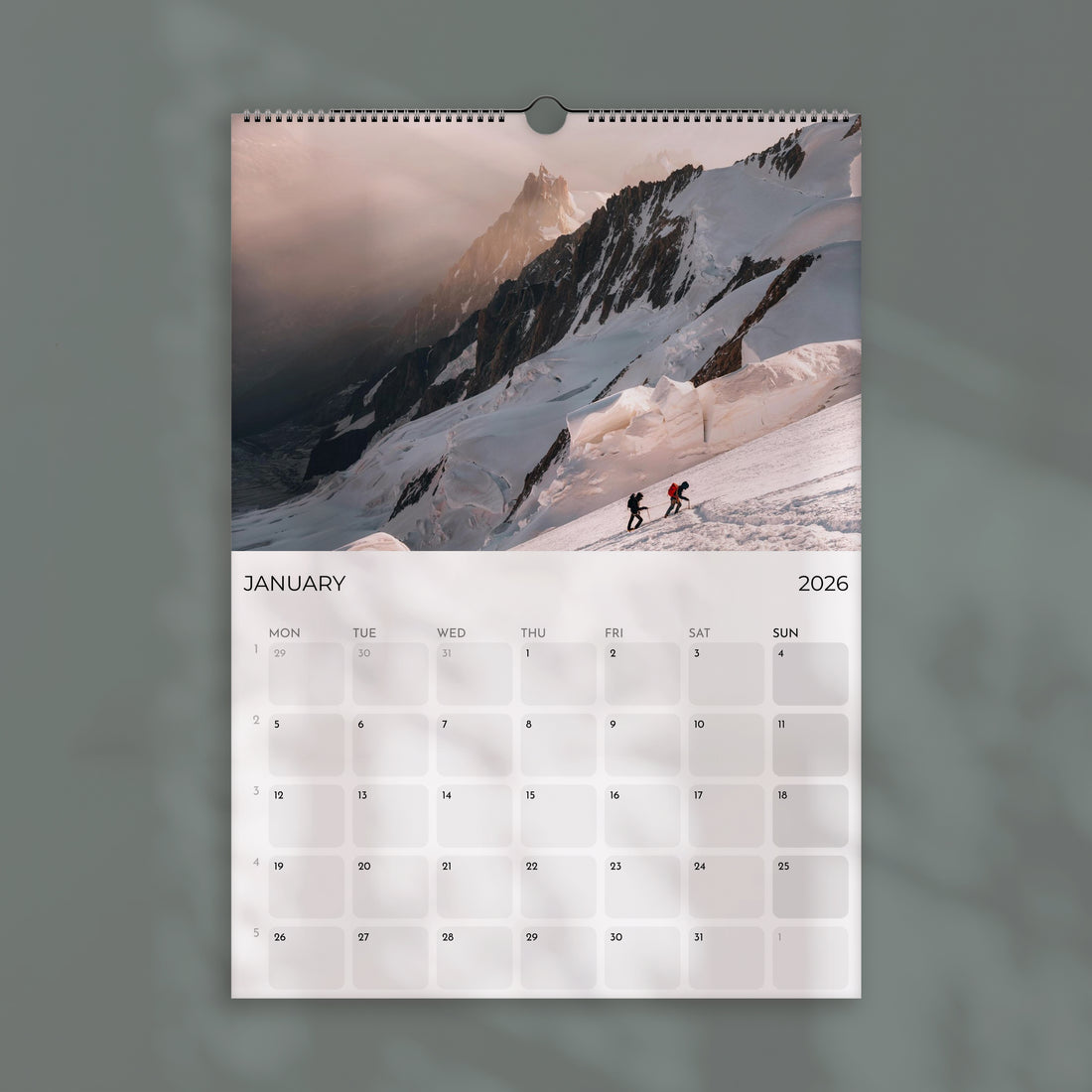 Mountaineering 2026 Wall Calendar - Rock Climbing Photography