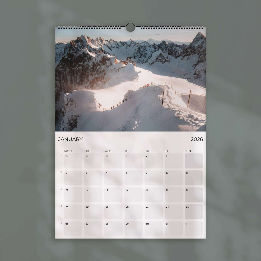 Ski Touring 2026 – Wall Calendar