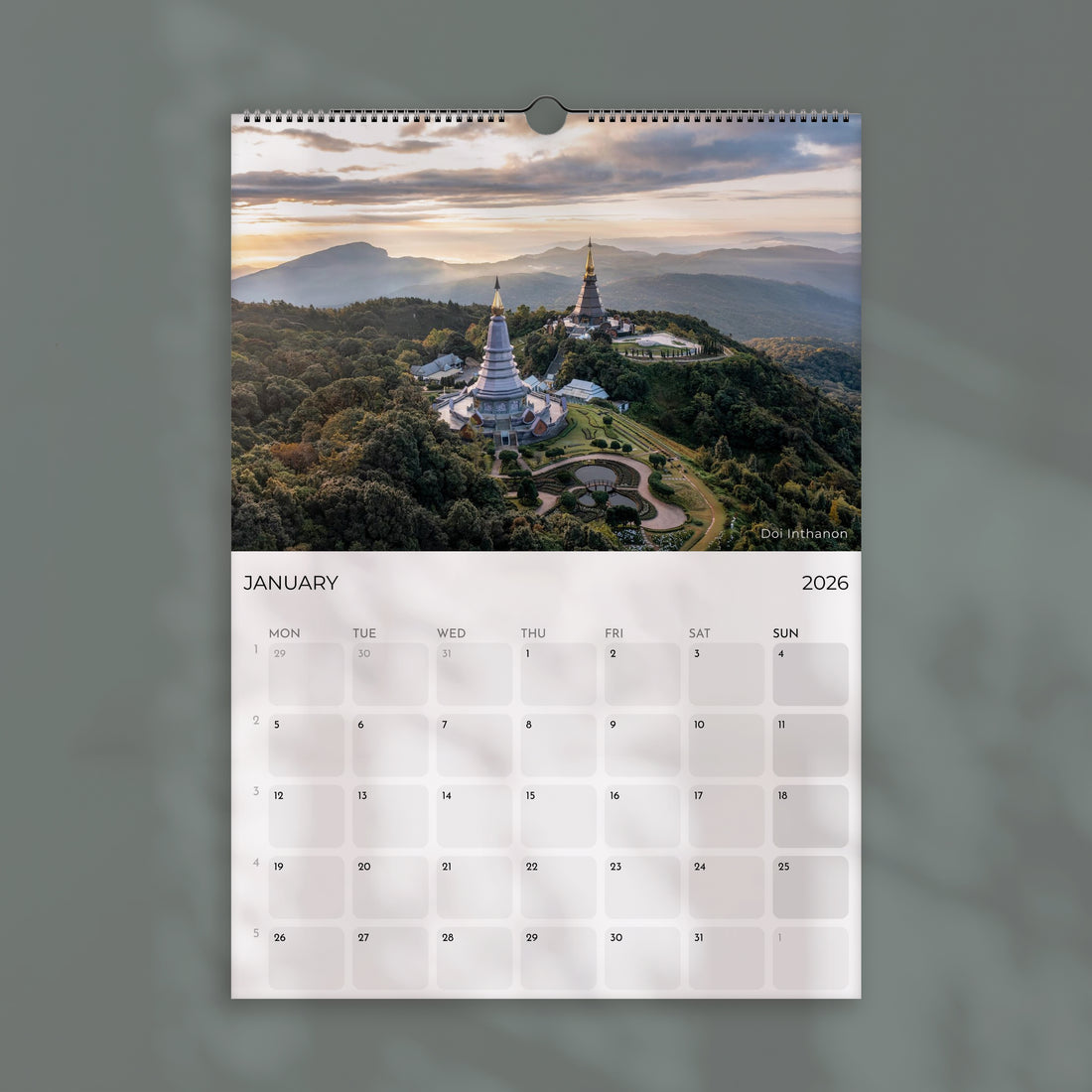 Thailand 2026 Wall Calendar – Travel Photography