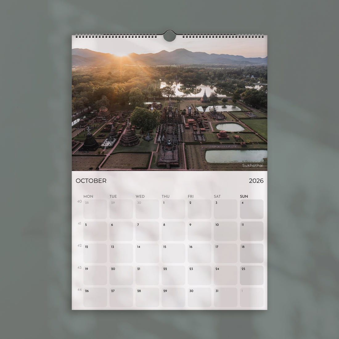 Thailand 2026 Wall Calendar – Travel Photography