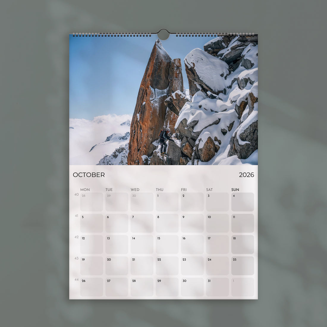 Mountaineering 2026 Wall Calendar - Rock Climbing Photography