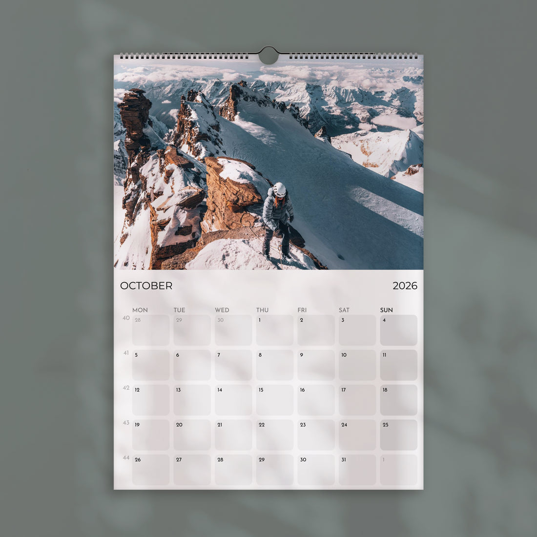 Ski Touring 2026 Wall Calendar - Alpine Ski Photography