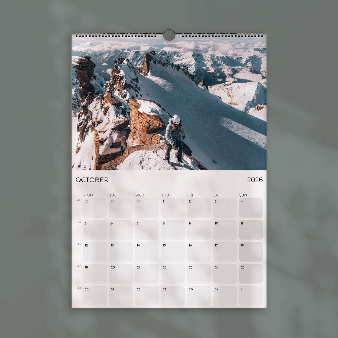 Ski Touring 2026 – Wall Calendar