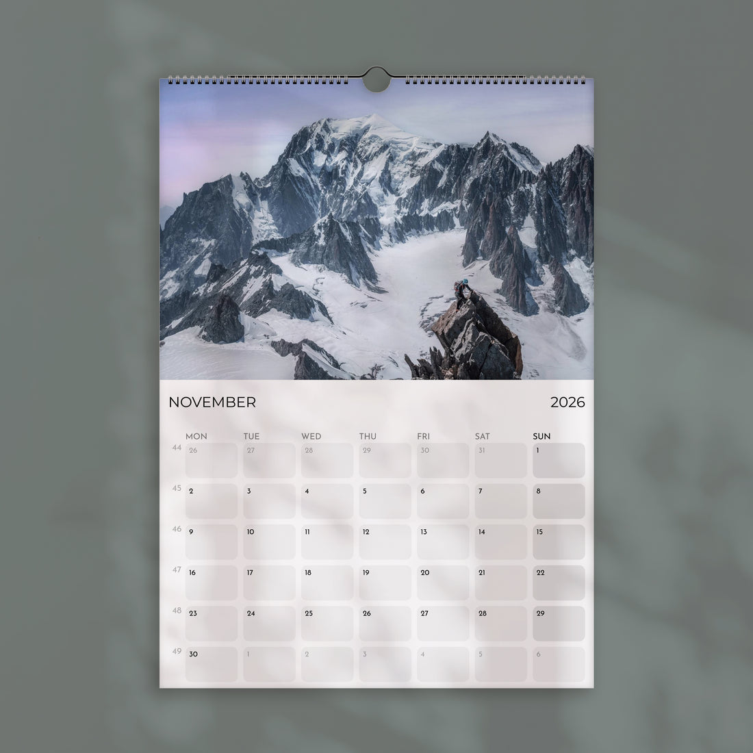 Mountaineering 2026 Wall Calendar - Rock Climbing Photography