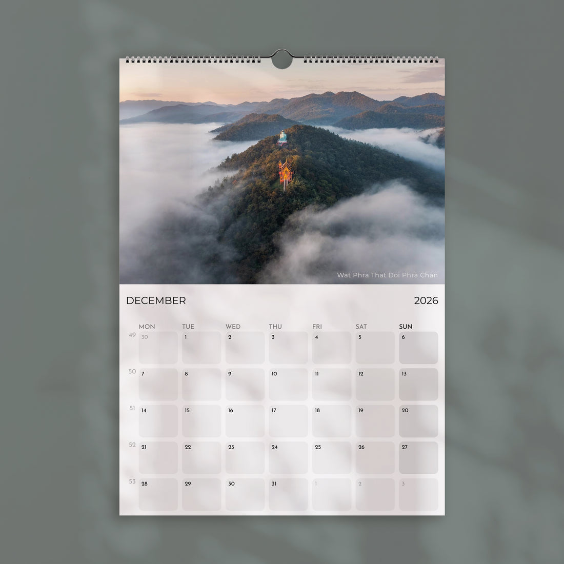 Thailand 2026 Wall Calendar – Travel Photography