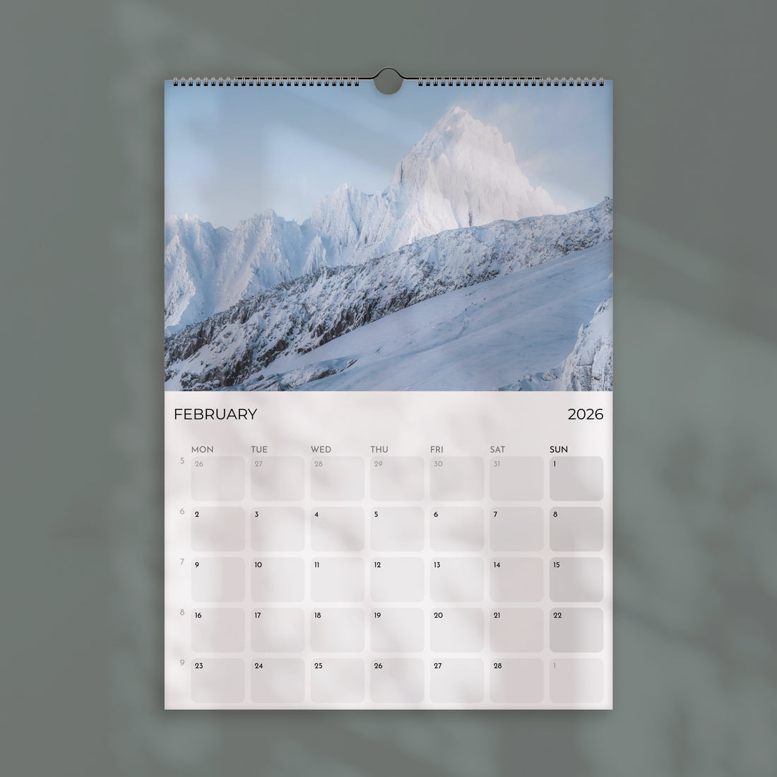 Ski Touring 2026 Wall Calendar - Alpine Ski Photography