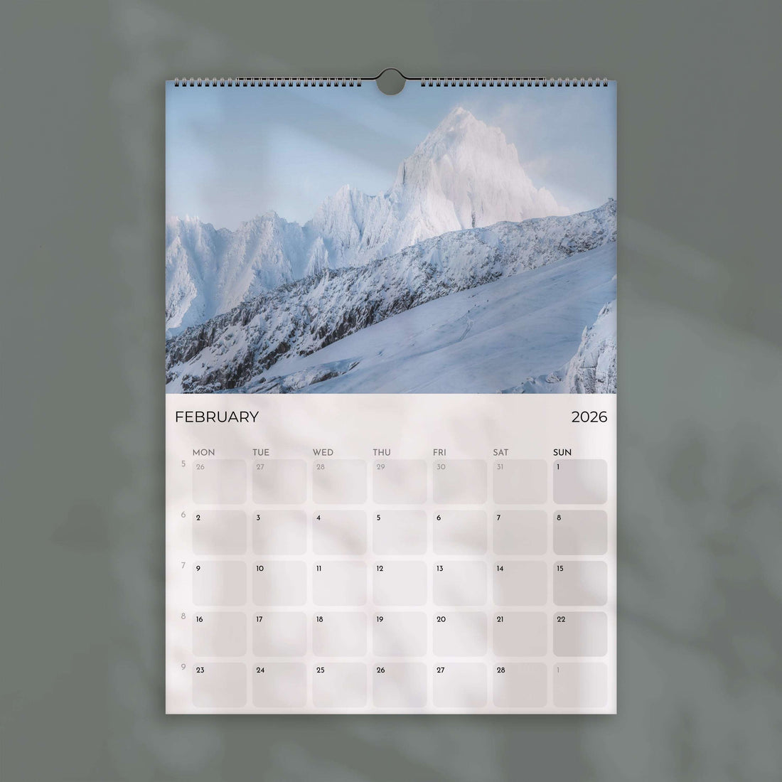 Ski Touring 2026 – Wall Calendar