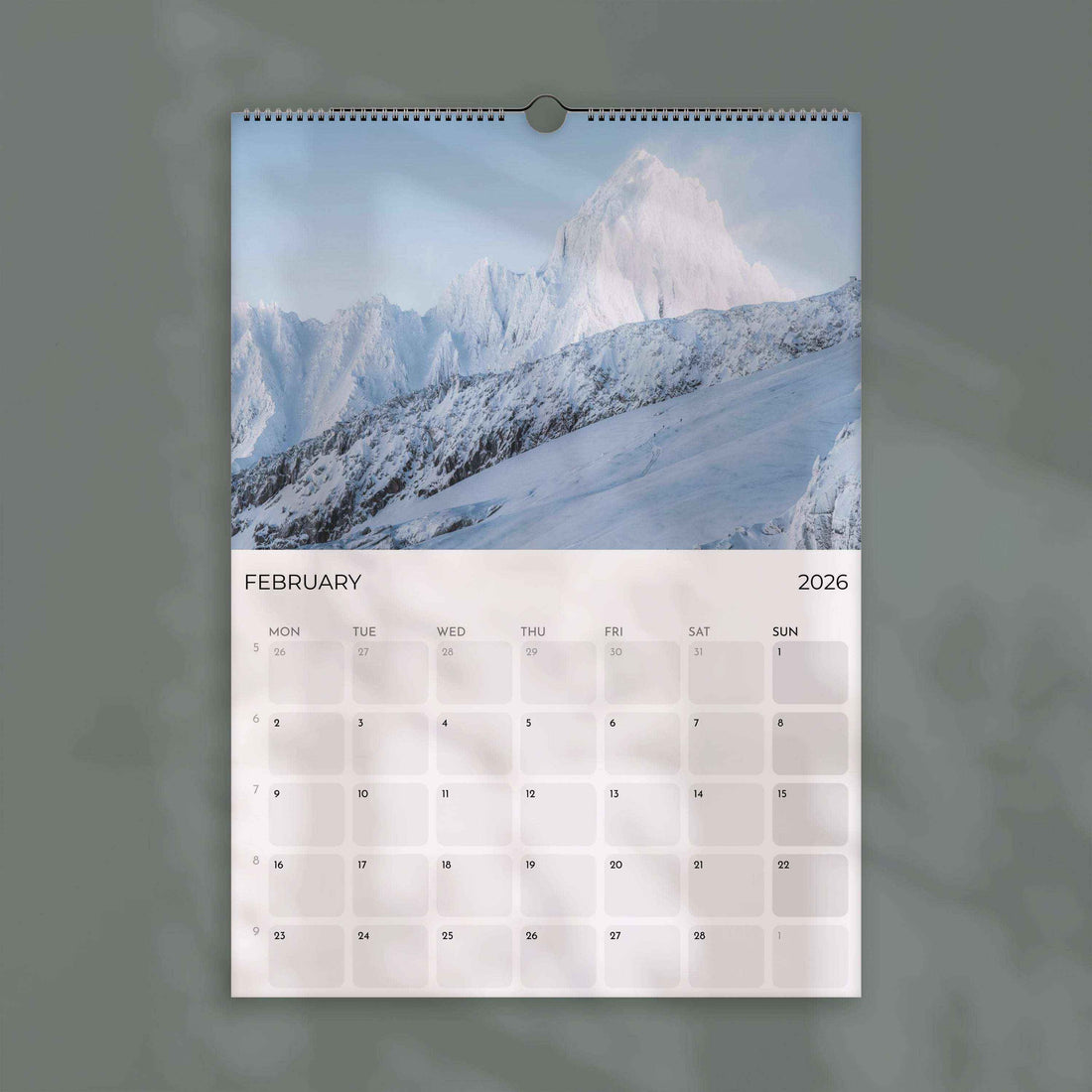 Ski Touring 2026 – Wall Calendar
