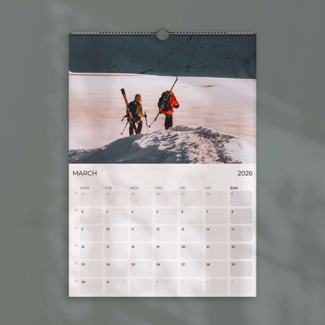 Ski Touring 2026 – Wall Calendar