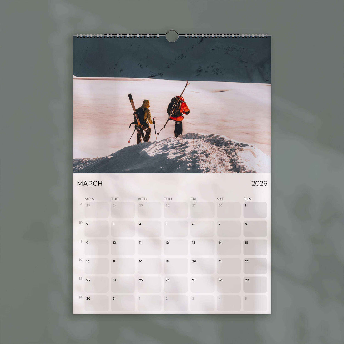 Ski Touring 2026 – Wall Calendar