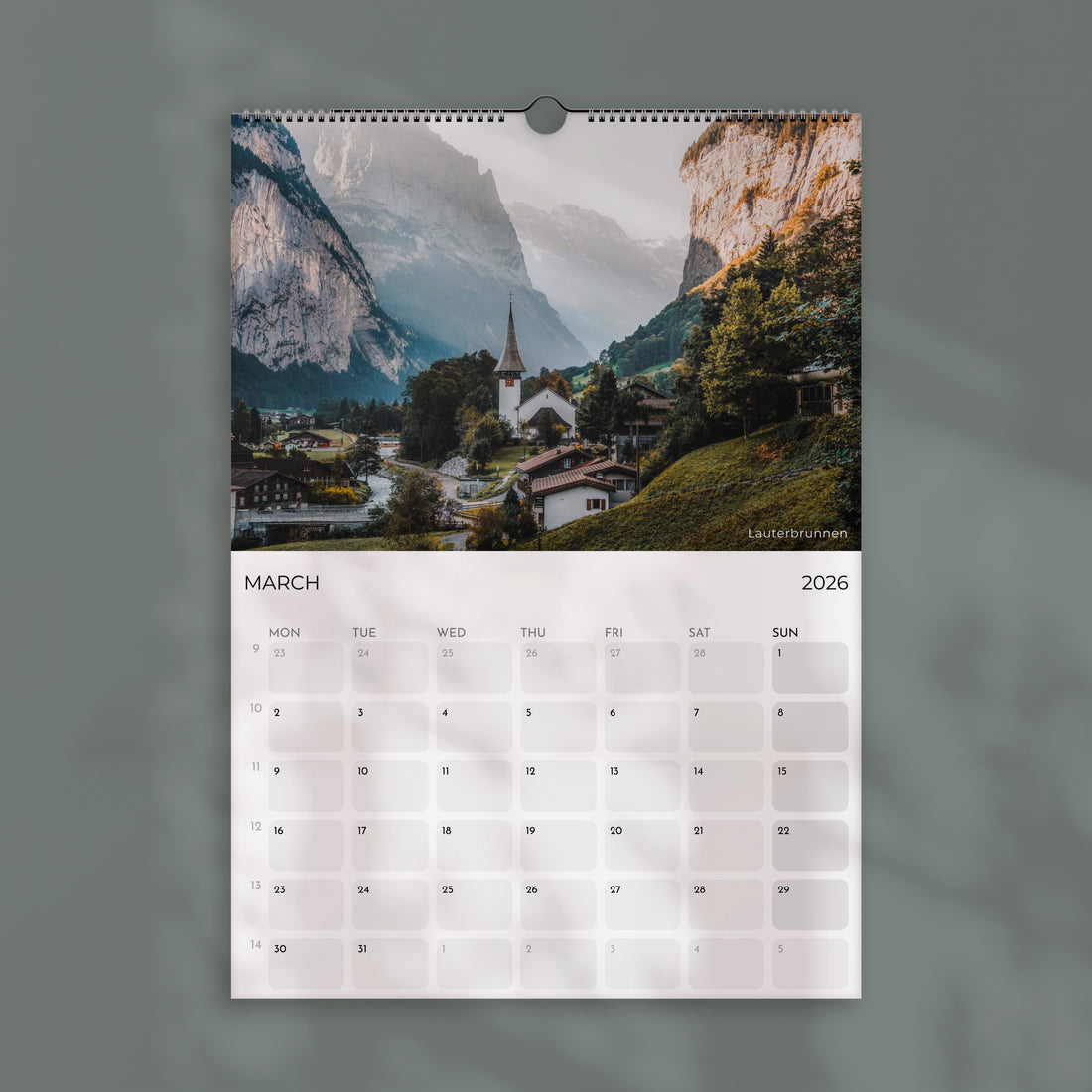 Switzerland 2026 Calendar