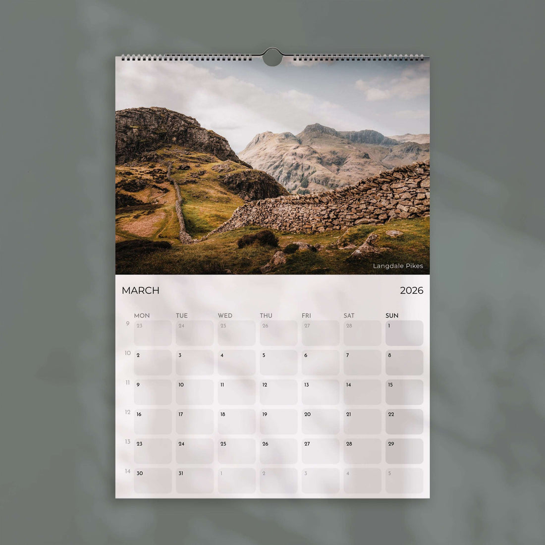 England 2026 – Wall Calendar