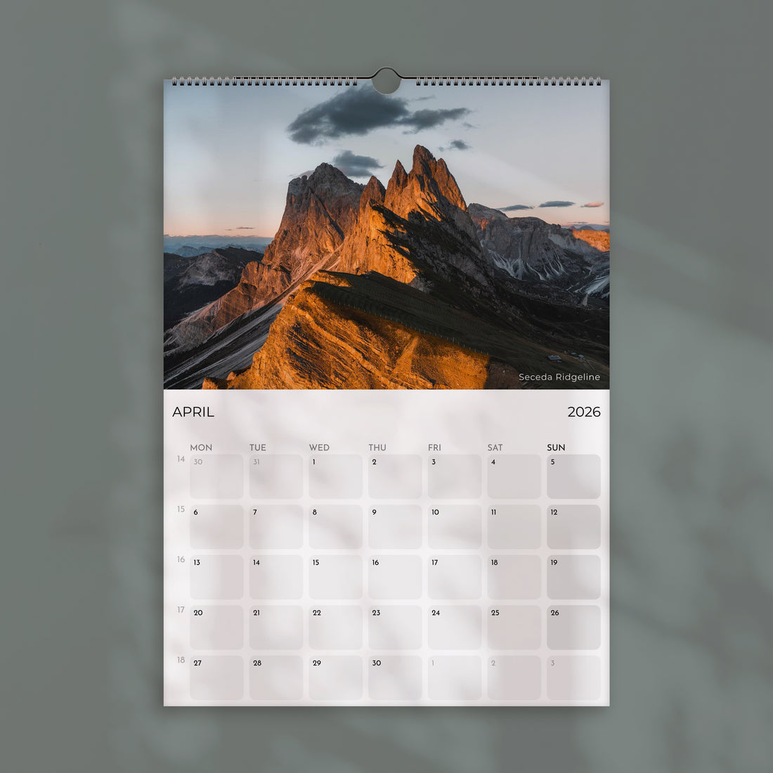 The Dolomites Calendar 2026