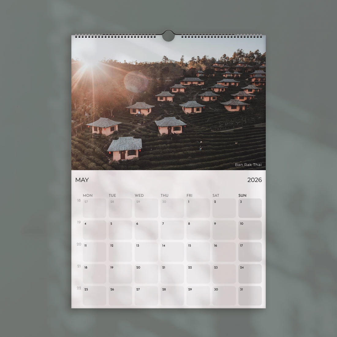 Thailand 2026 Wall Calendar – Travel Photography
