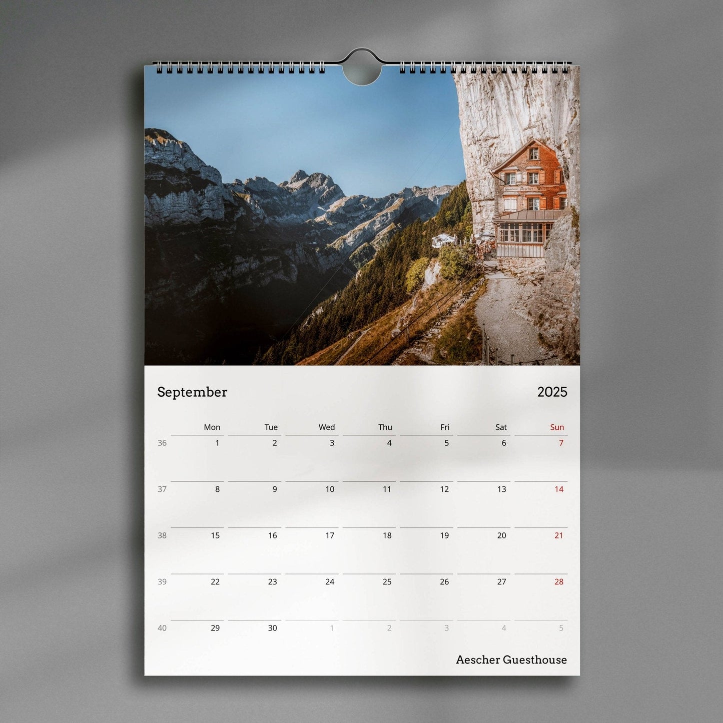 Switzerland 2025 Calendar - Chamonix Prints