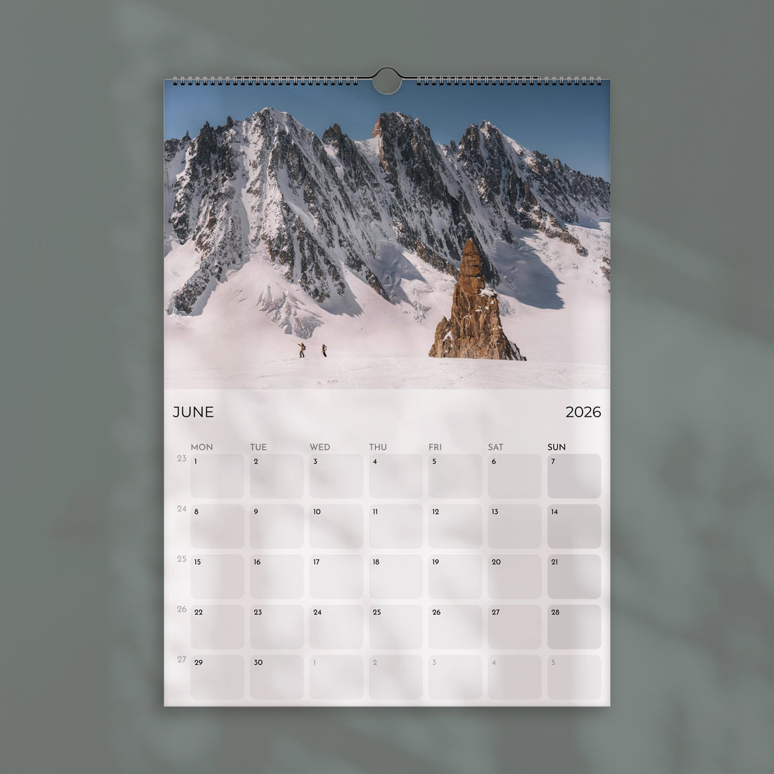 Ski Touring 2026 Wall Calendar - Alpine Ski Photography