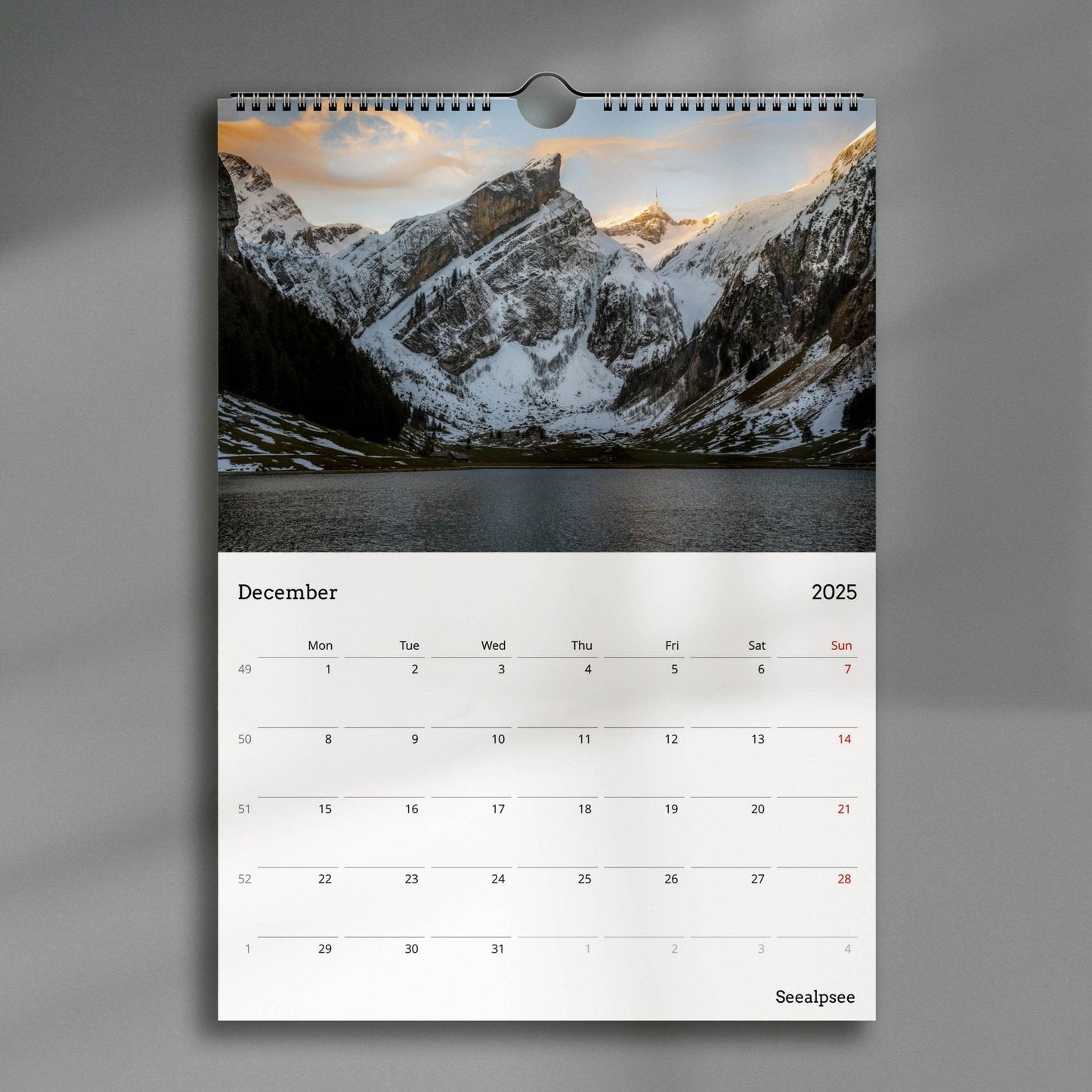 Switzerland 2025 Calendar - Chamonix Prints