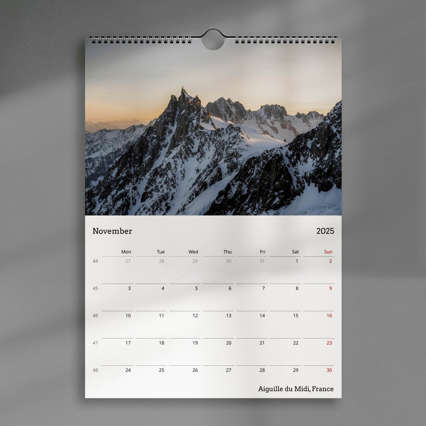 The Alps Calendar 2025 - Chamonix Prints