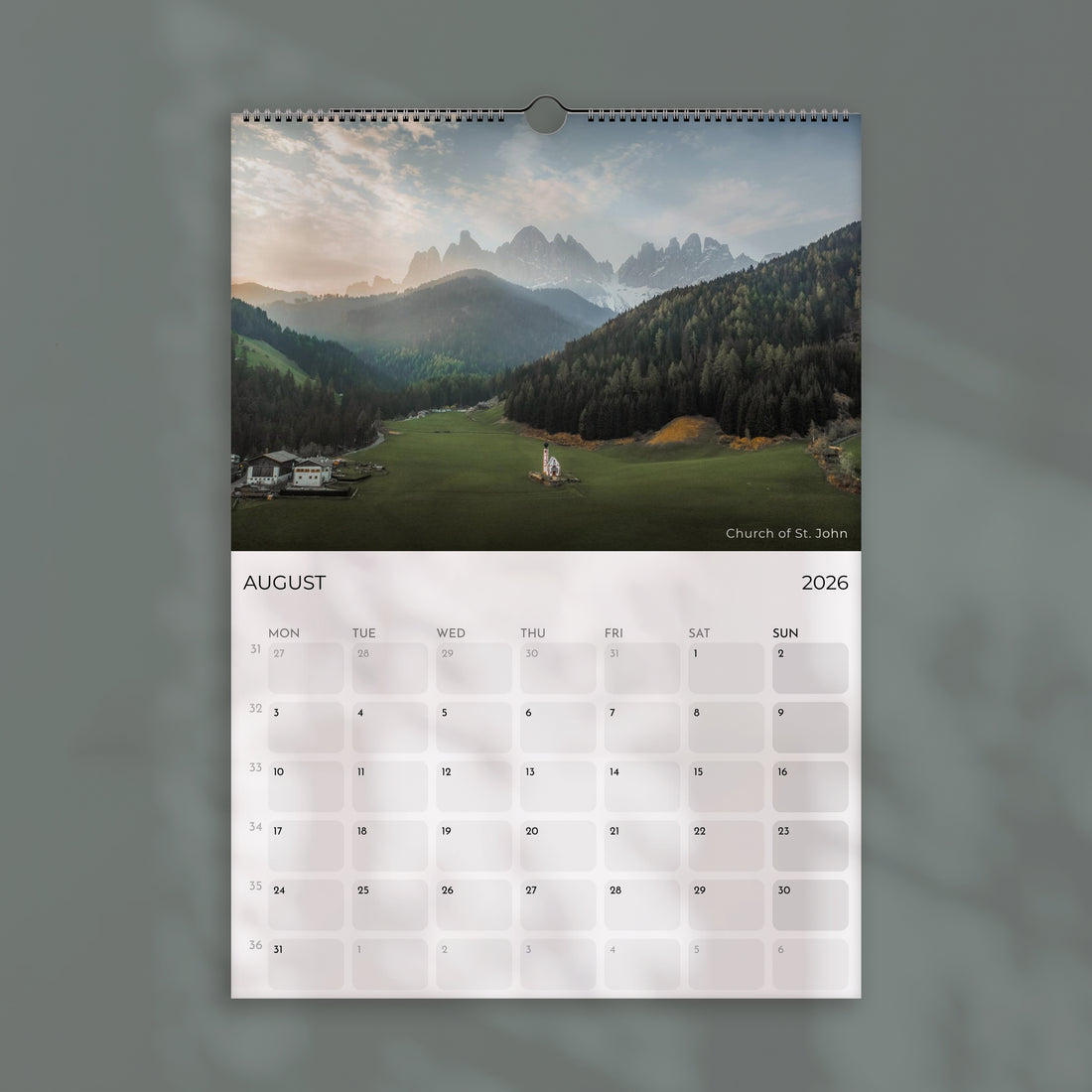 The Dolomites Calendar 2026