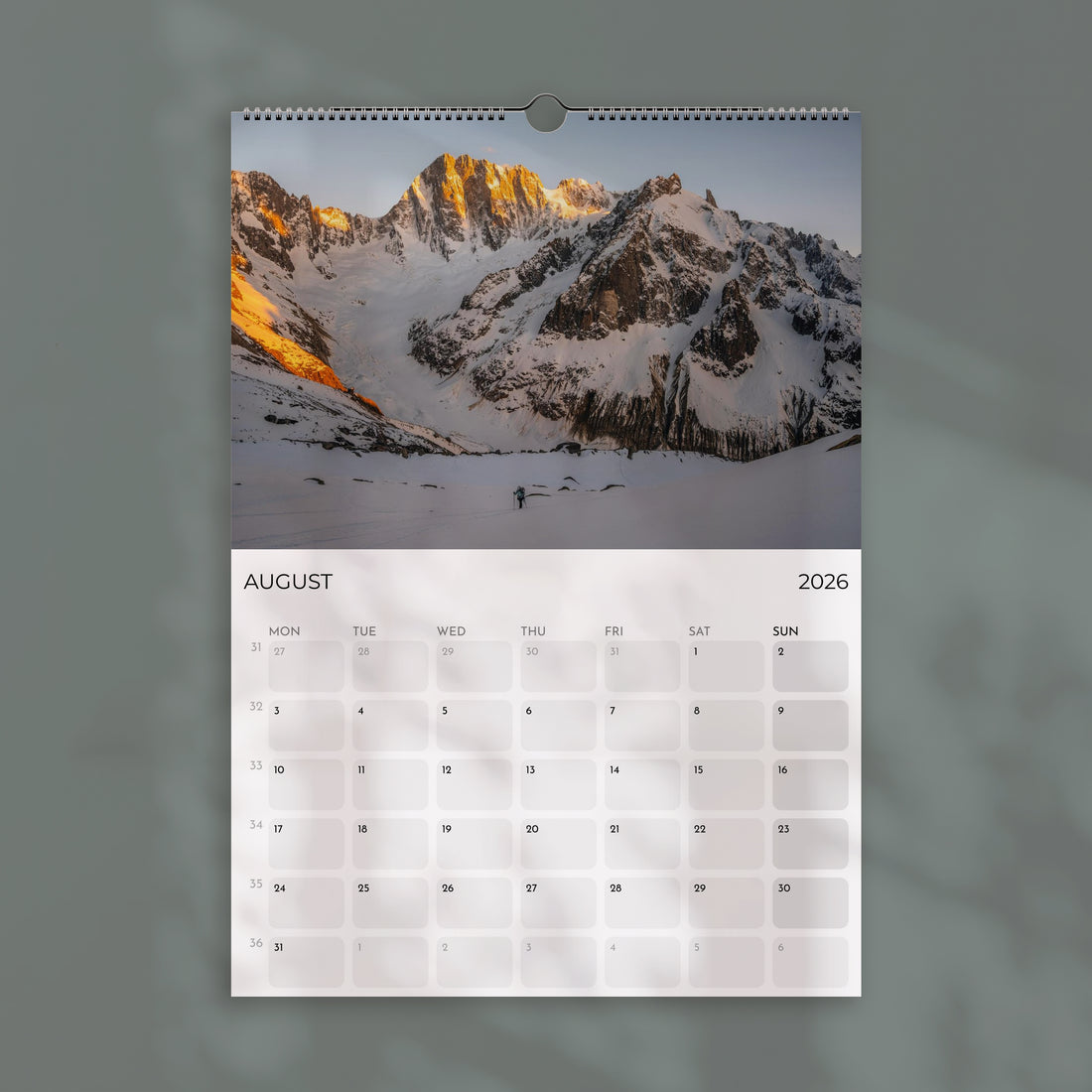 Ski Touring 2026 Wall Calendar - Alpine Ski Photography