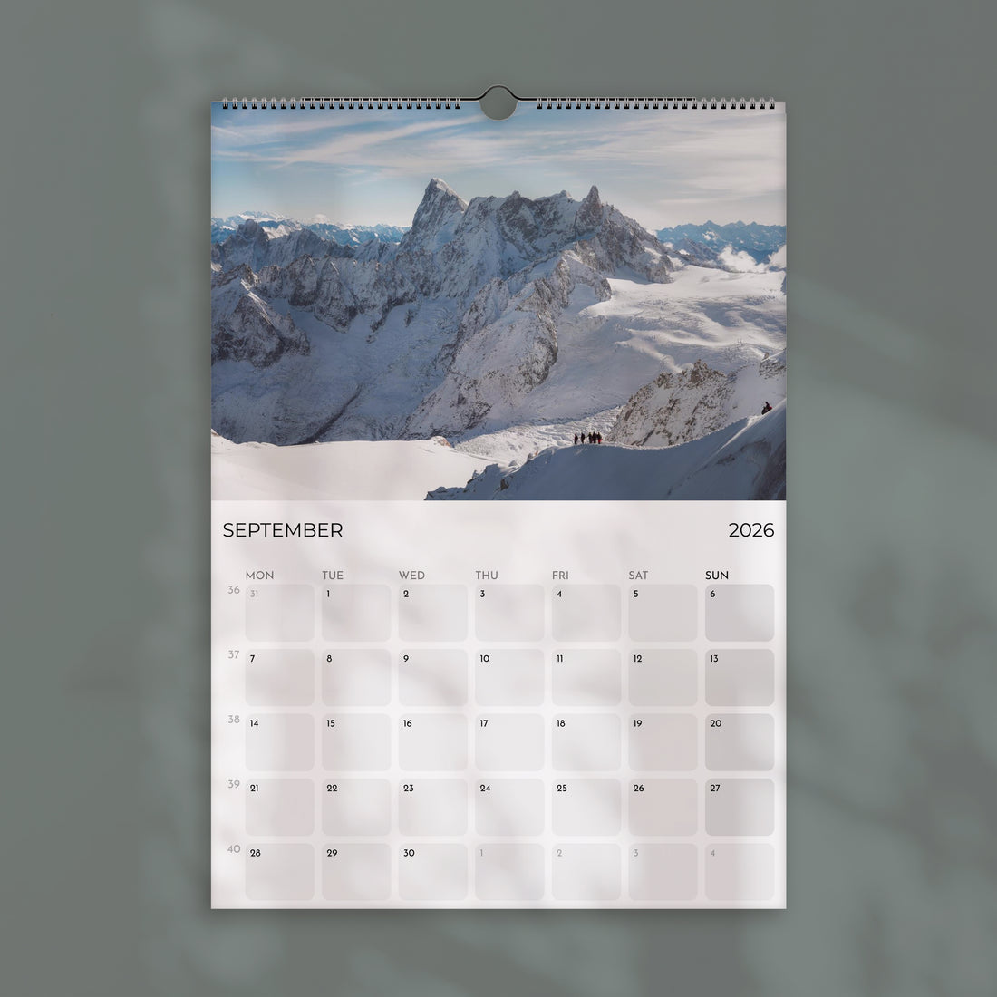 Ski Touring 2026 Wall Calendar - Alpine Ski Photography