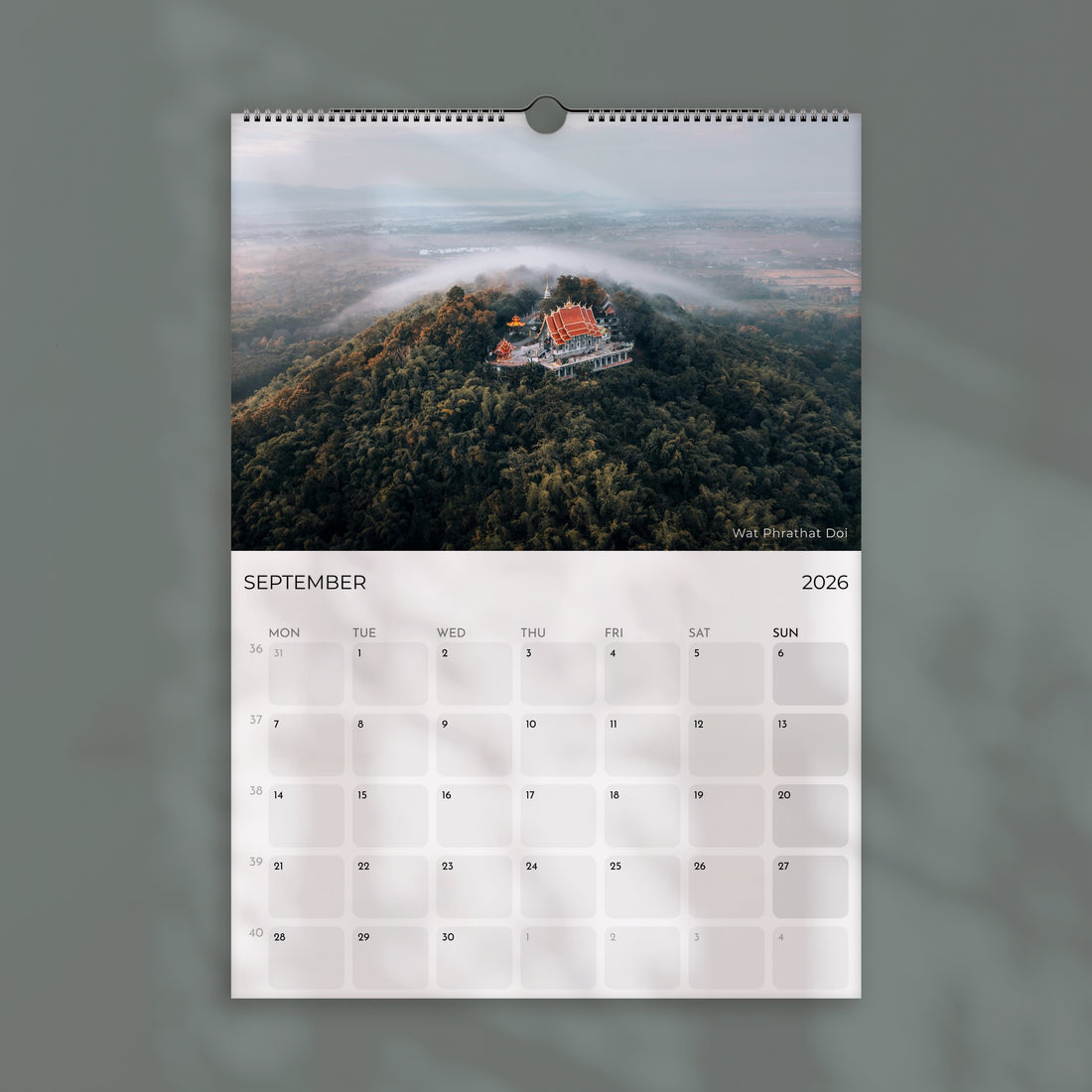 Thailand 2026 Wall Calendar – Travel Photography