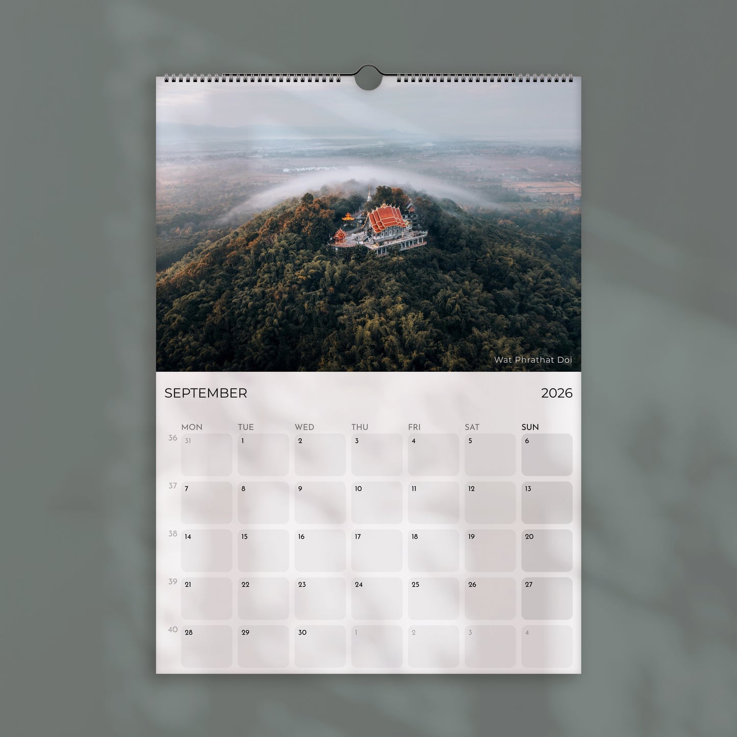 Thailand 2026 Wall Calendar – Travel Photography