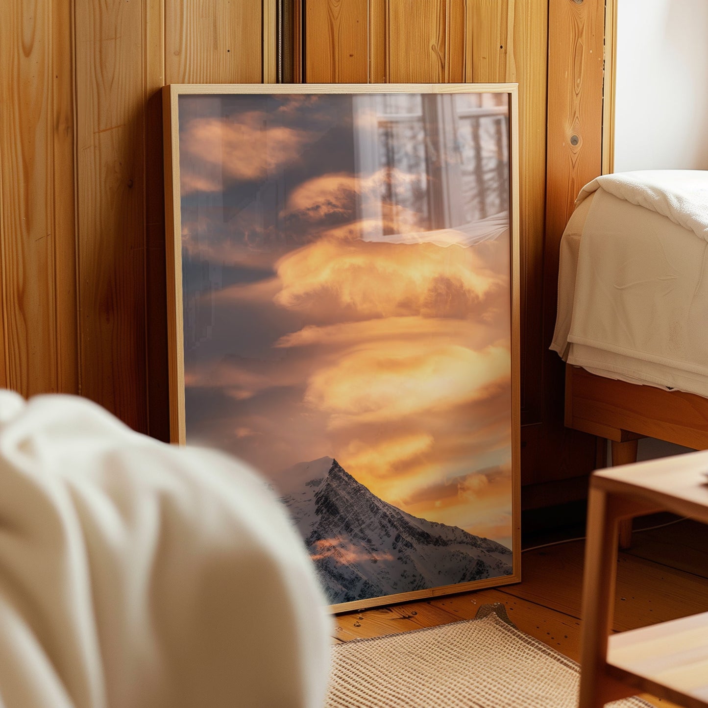 Aiguille du Goûter Druck – Chamonix Sonnenuntergang Alpine Wandkunst Fotografie