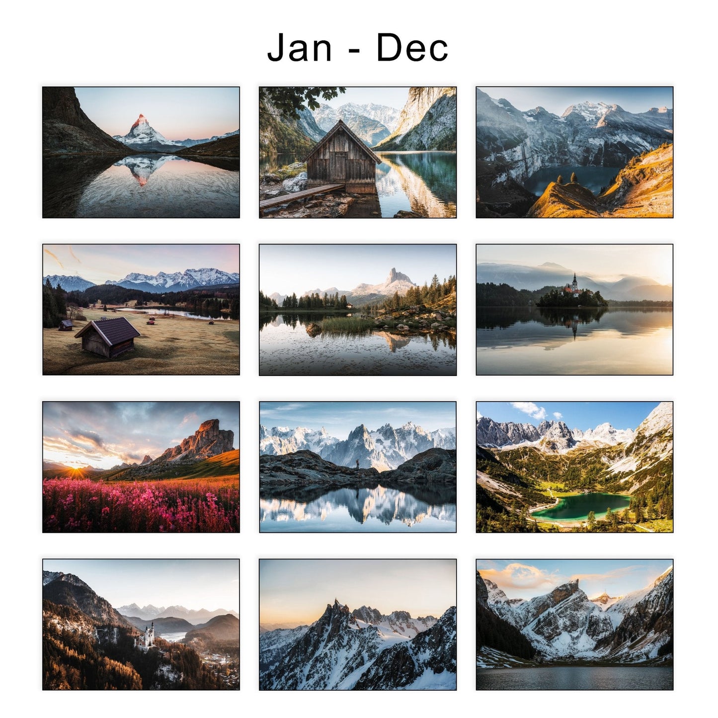 The Alps Calendar 2025 - Chamonix Prints