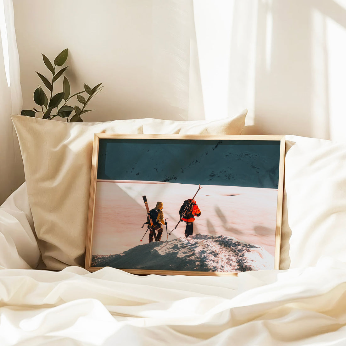 Aiguille du Midi skiing photo print showcasing a dramatic descent into the Vallée Blanche from Chamonix.