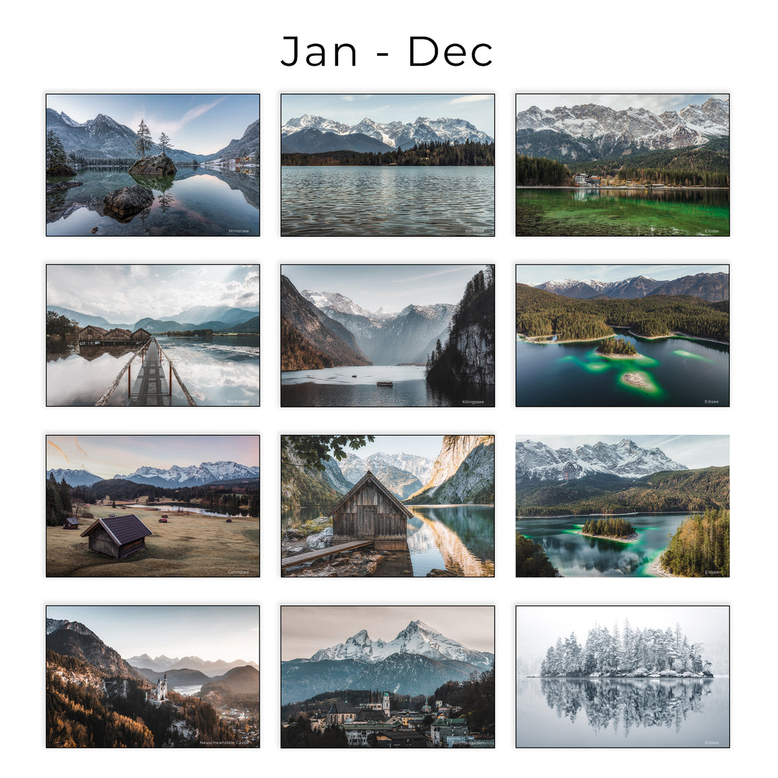 Bavaria 2026 Wall Calendar – German Landscape Photography