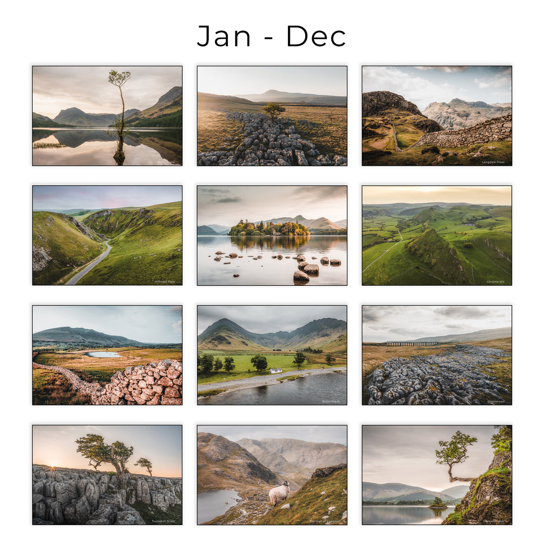 England 2026 Wall Calendar – British Landscape Photography