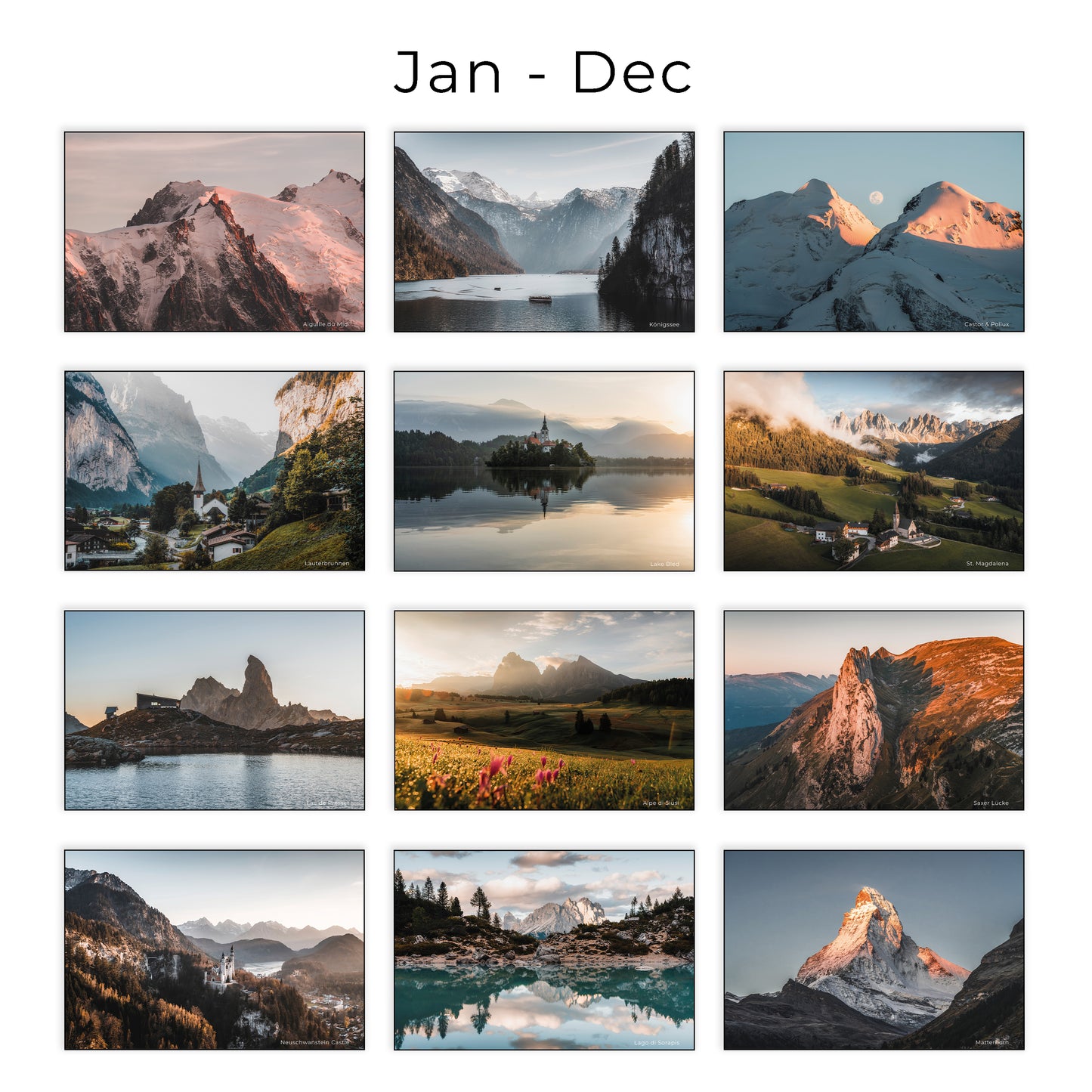The Alps 2026 – Wall Calendar