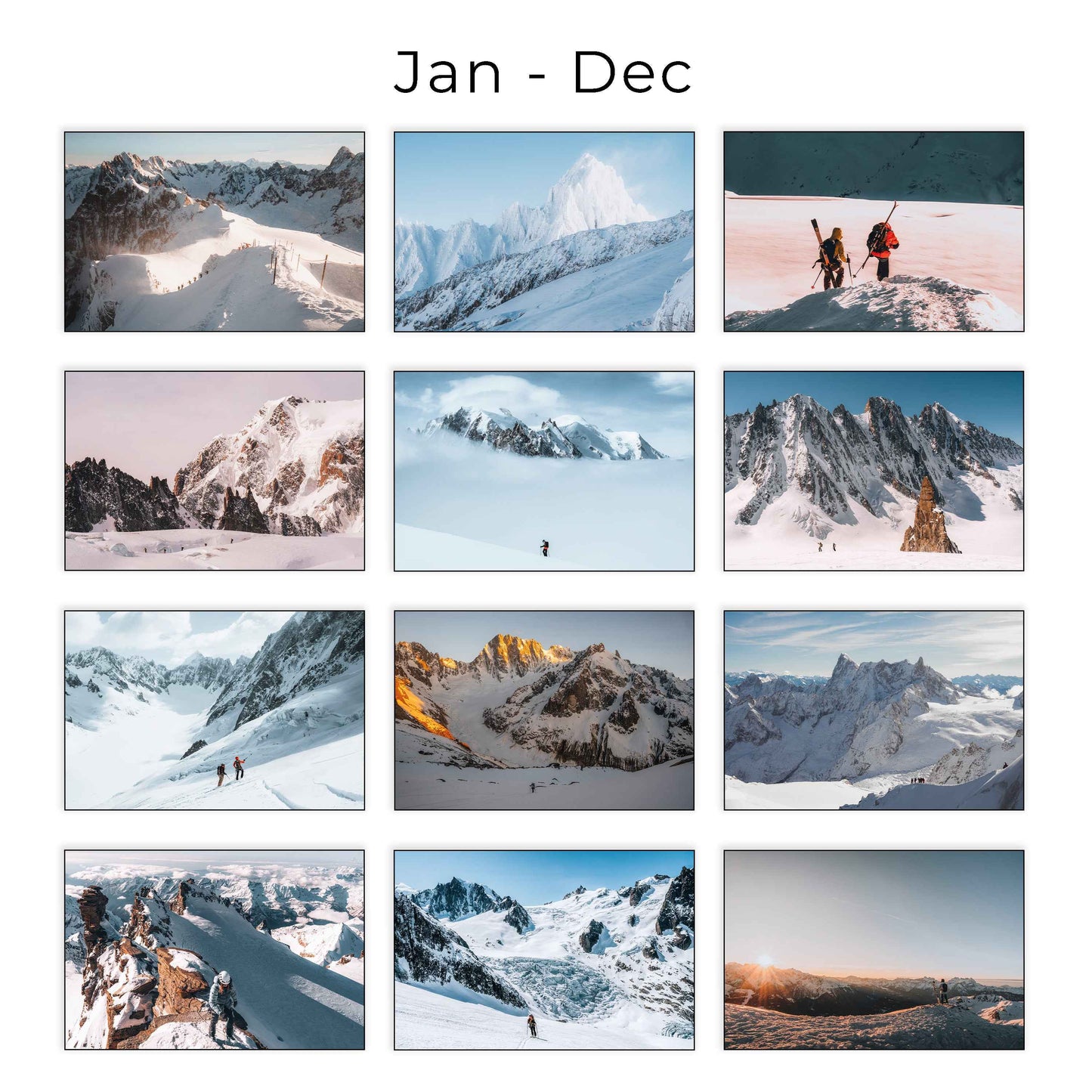 Ski Touring 2026 – Wall Calendar