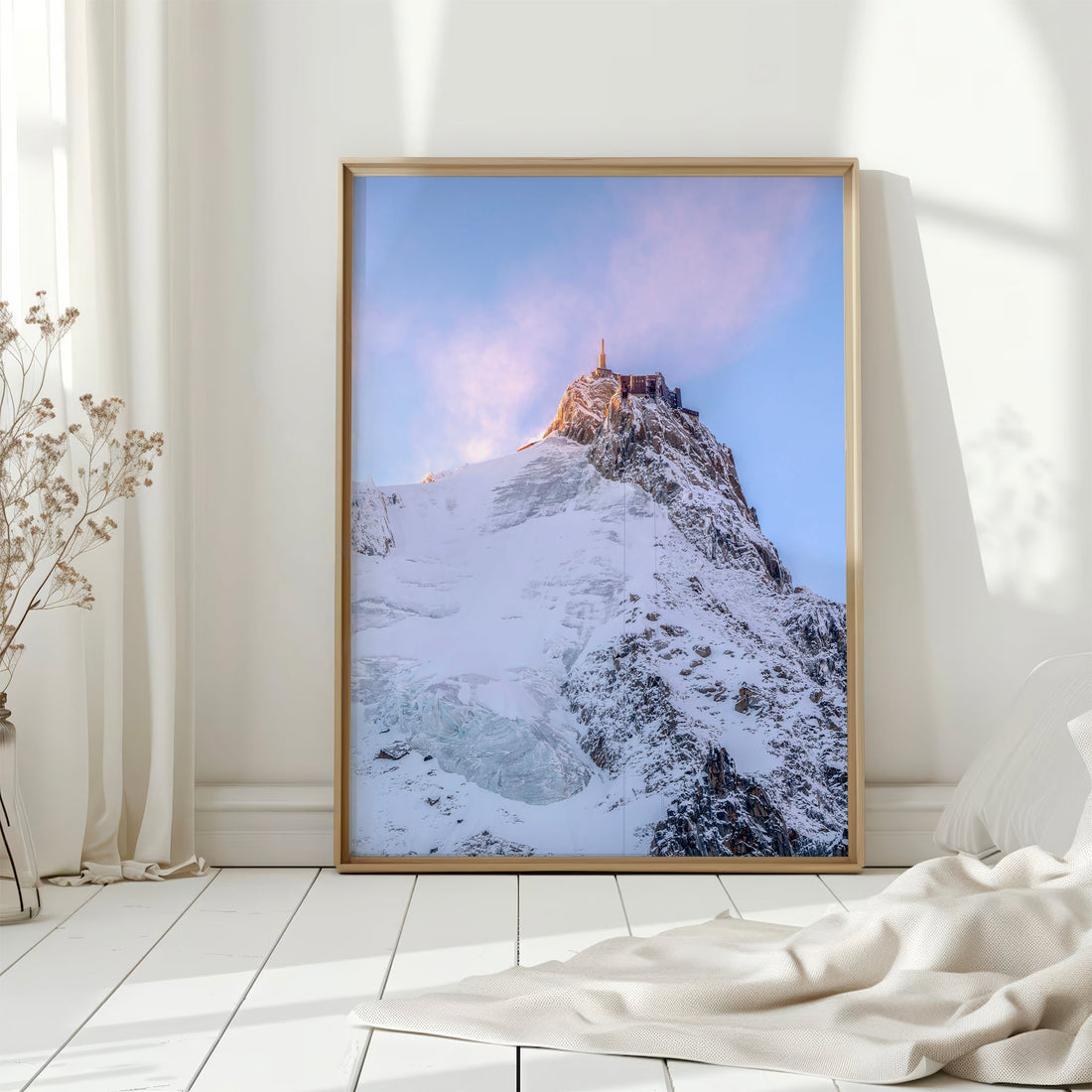 High-quality photo print of Aiguille du Midi, highlighting the rugged beauty of the Mont Blanc range.