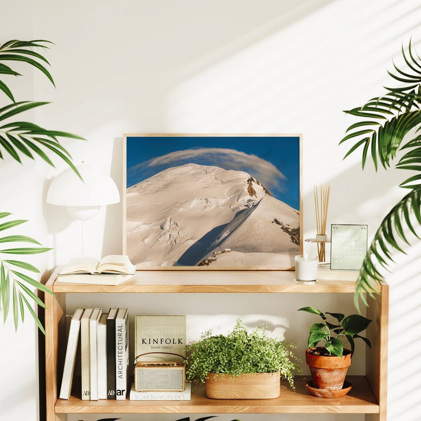 Mont Blanc fine art photo print capturing crisp alpine textures and the iconic summit hut near Chamonix.