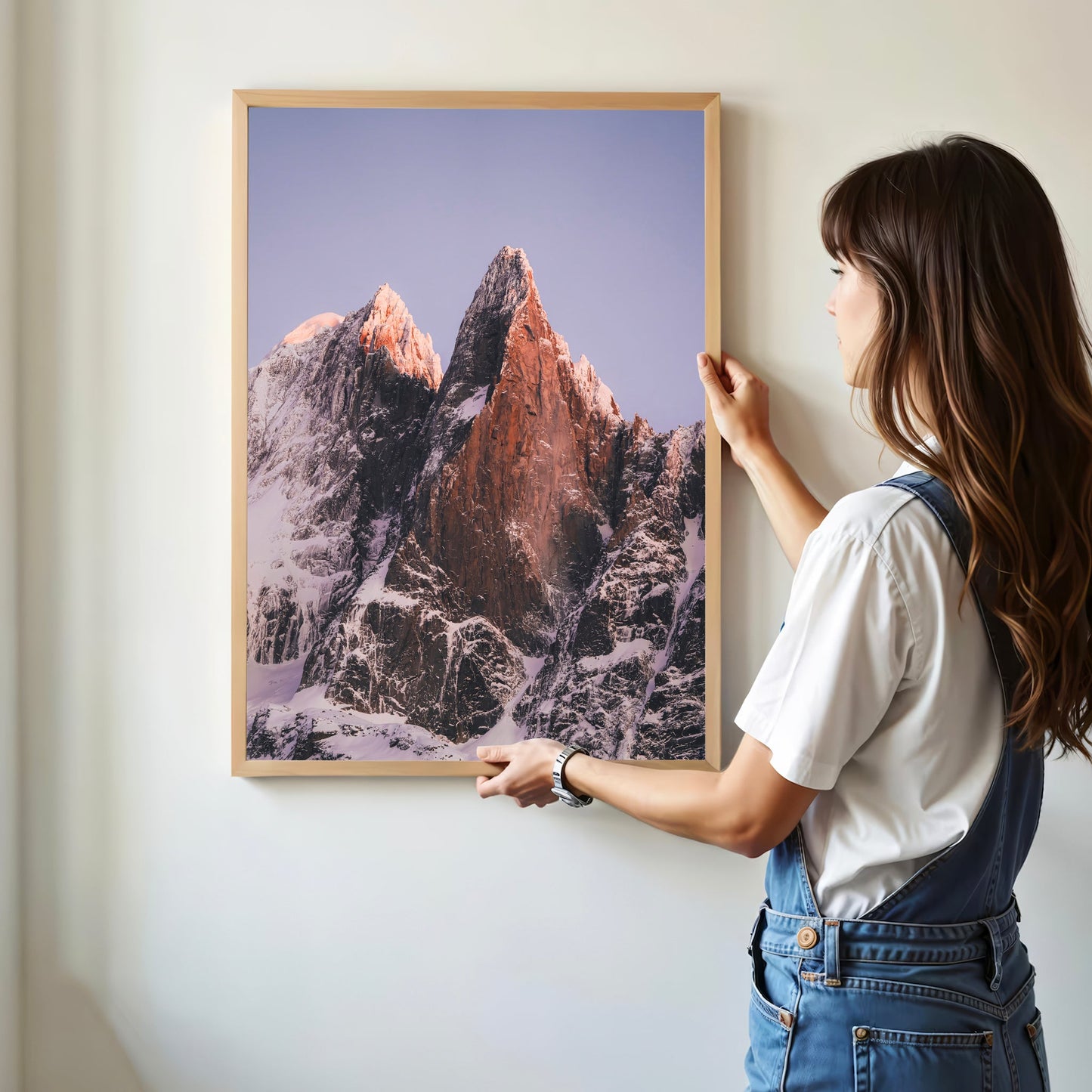 Dramatic alpine sunset over Les Drus in this premium fine art landscape photography print.