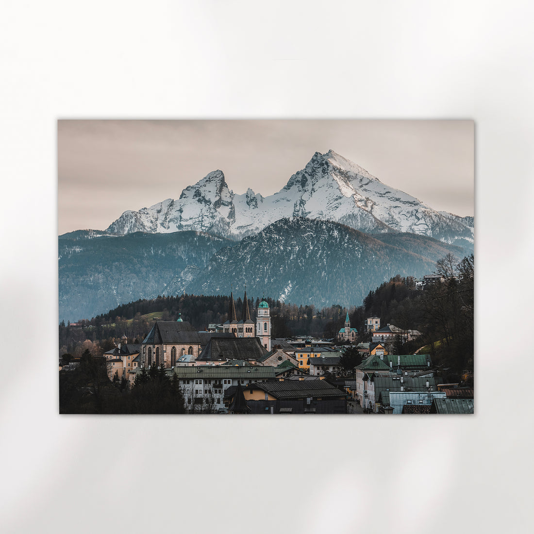 Scenic town of Berchtesgaden with alpine backdrop and snow-dusted peaks
