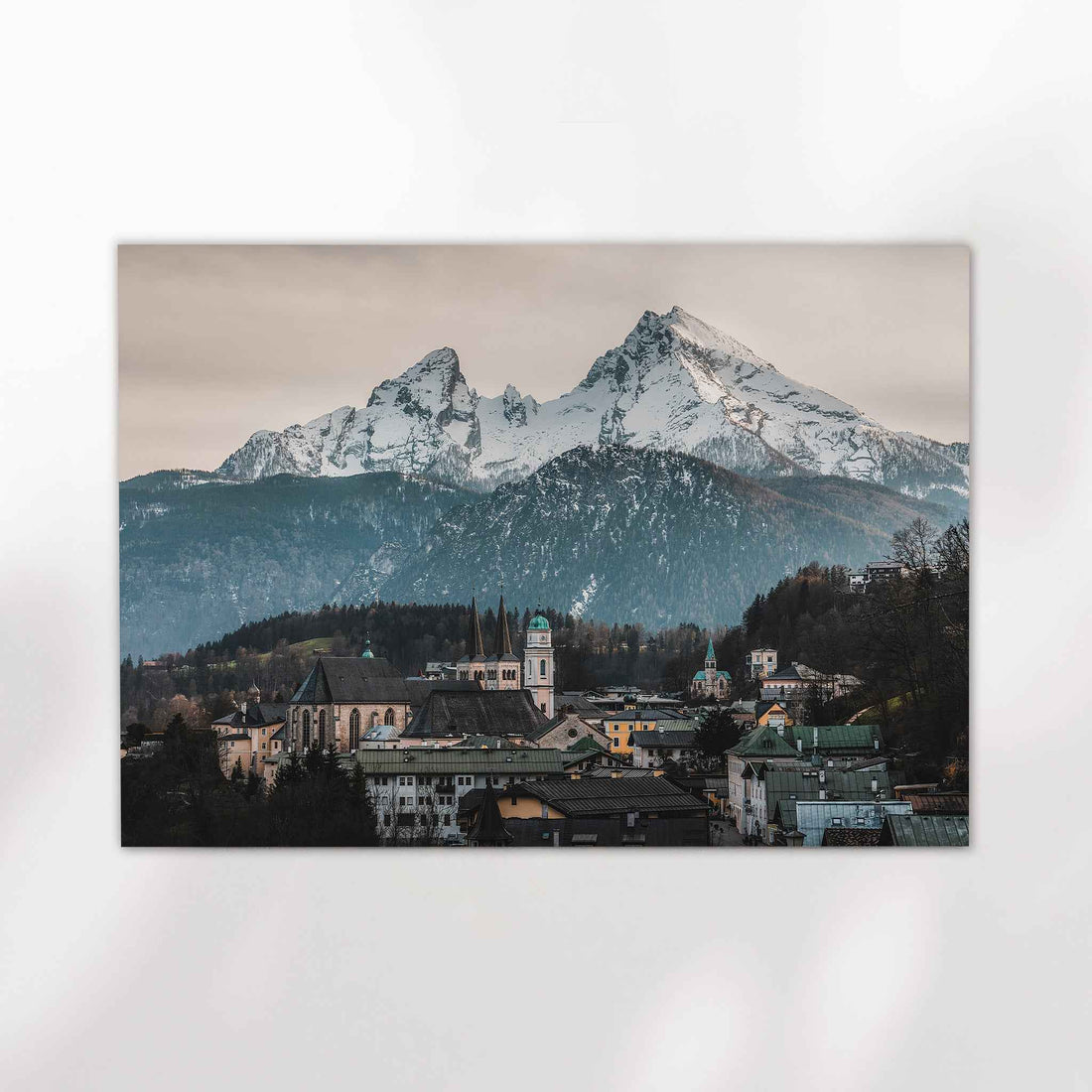 Scenic town of Berchtesgaden with alpine backdrop and snow-dusted peaks
