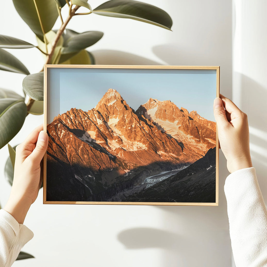 Dramatic landscape photography print of Aiguille du Chardonnet with glacier views in the French Alps.