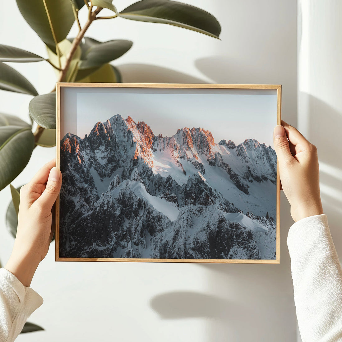 Captivating fine art photo print of the alpine mountain range near Mont Blanc in Chamonix, France.