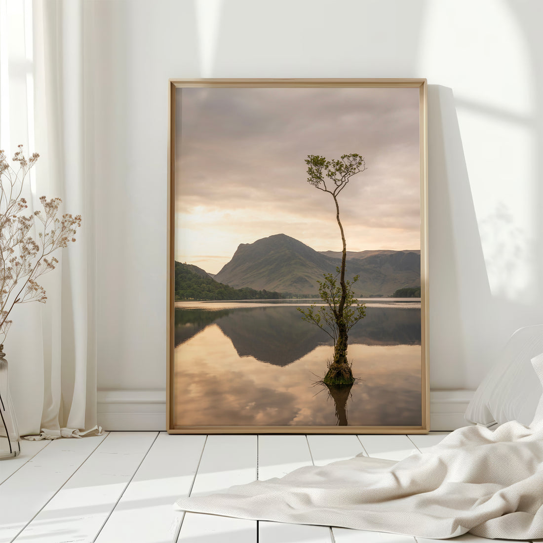 Buttermere Lone Tree print – Bright window light