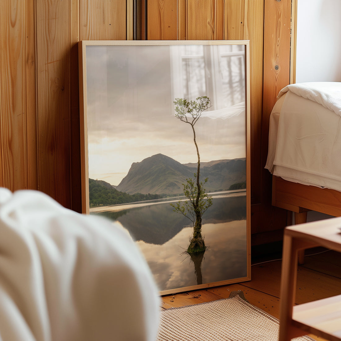 Buttermere Lone Tree print – Wooden bedroom decor
