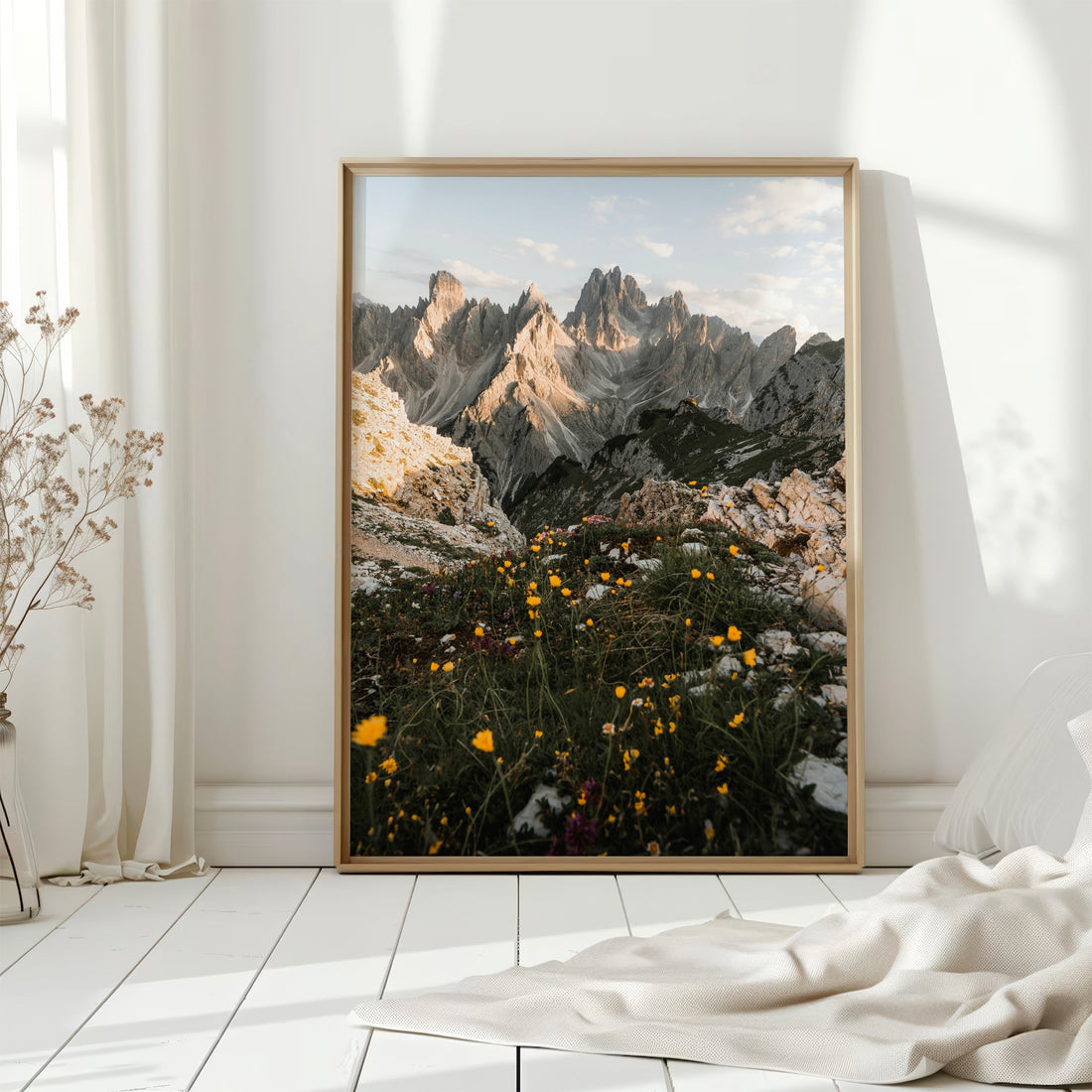 Scenic landscape wall print of Cadini di Misurina, perfect for nature and mountain lovers.
