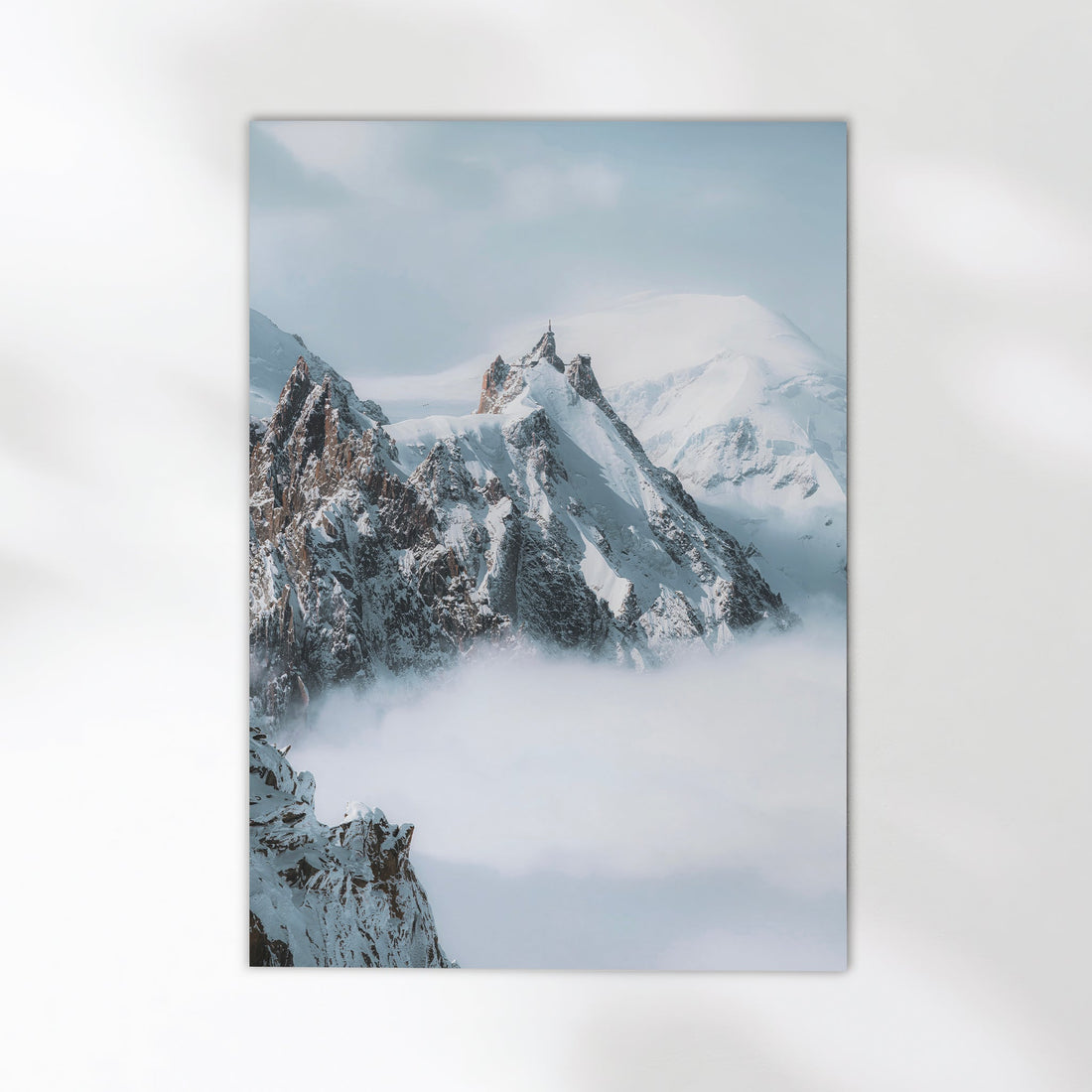 Elegant wall art featuring Aiguille du Midi, a breathtaking high-altitude peak above Chamonix, France.
