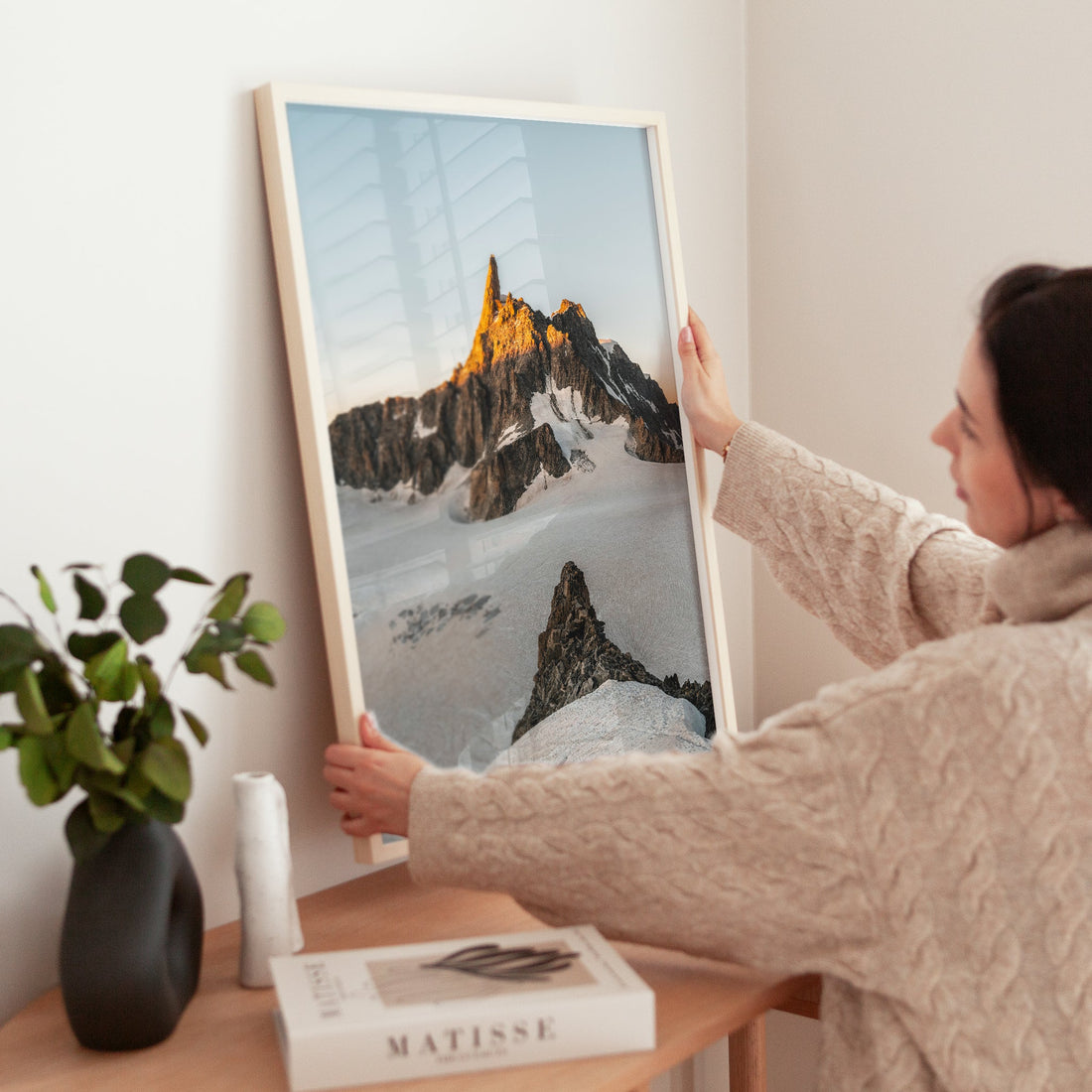 Majestic Chamonix photography print highlighting the Dent du Géant with a sweeping glacier view.