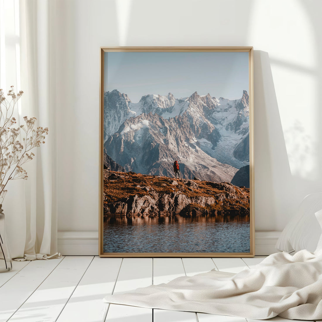 Chamonix mountain adventure print capturing an epic trek in the French Alps.