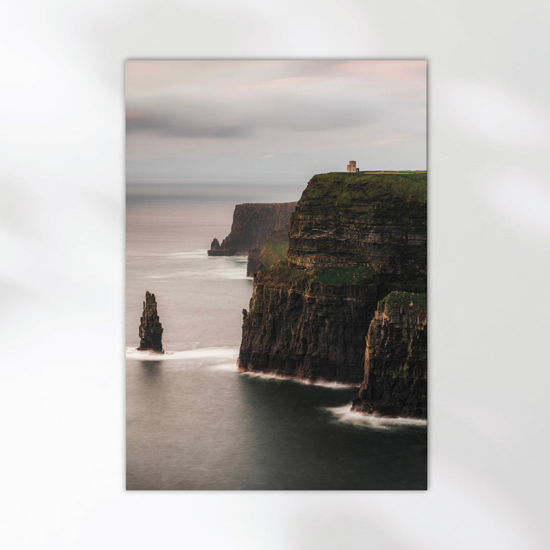 Irish coastline photography print showing dramatic cliffs and ocean at the Cliffs of Moher