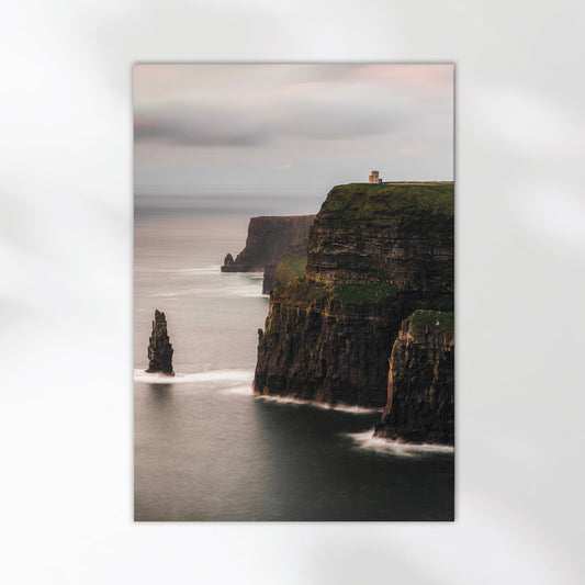 Irish coastline photography print showing dramatic cliffs and ocean at the Cliffs of Moher