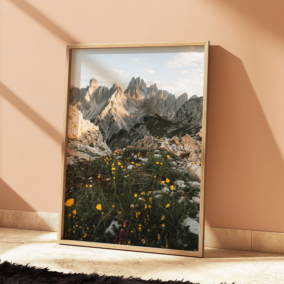 Photography print capturing the breathtaking Dolomites hiking trail leading to Cadini di Misurina.